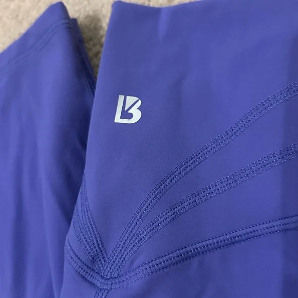 BuffBunny Periwinkle Cross waisted Flare Leggings - Picture 3 of 4